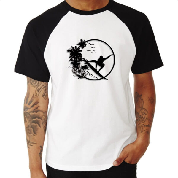 Camiseta Raglan Surf Noir Design - Imagem 3