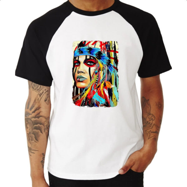 Camiseta Raglan India Americada Print Color - Imagem 3