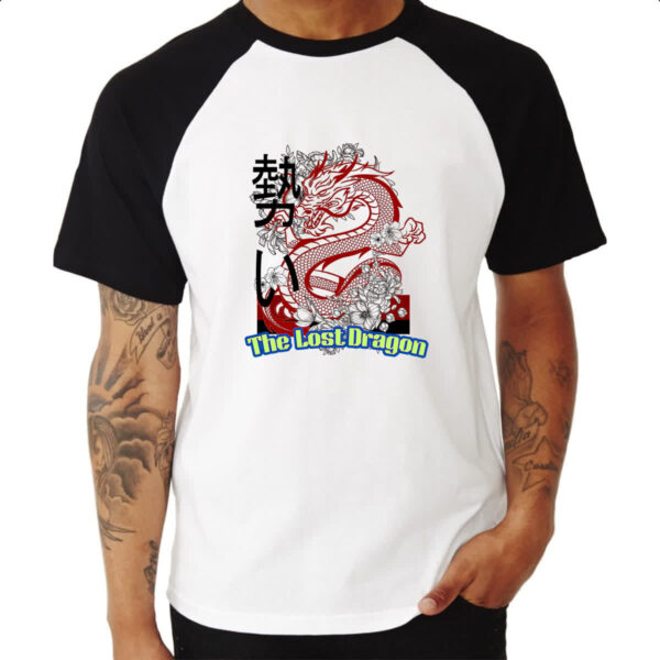 Camiseta Raglan The Lost Dragon - Imagem 3