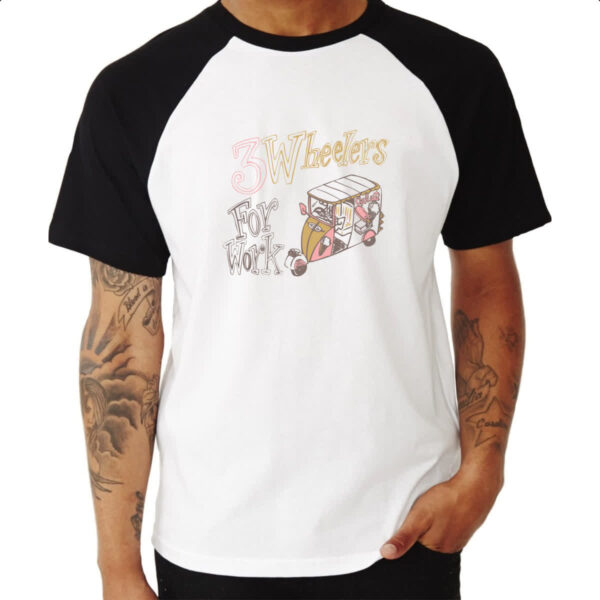 Camiseta Raglan 3 Wheelers for work - Imagem 3