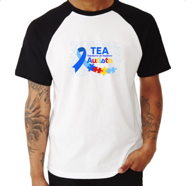 Camiseta Raglan Autismo TEA Transtorno Espectro - Imagem 3