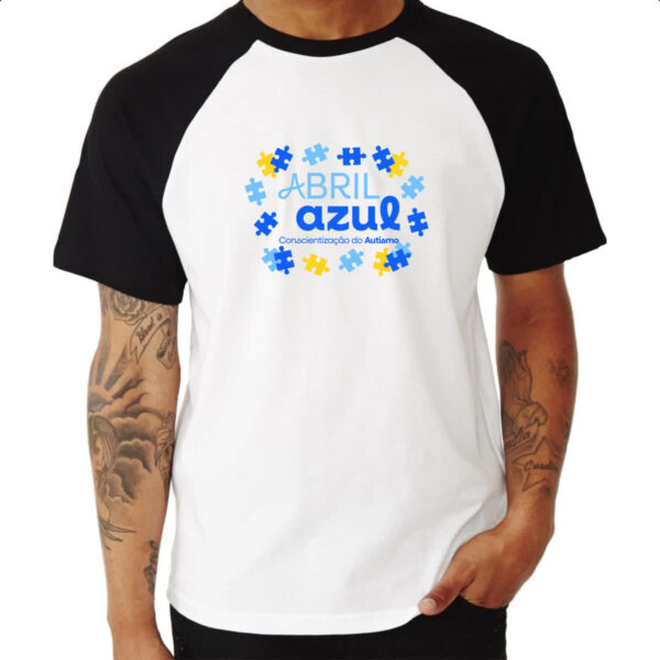 Camiseta Raglan Autismo conscientizacao - Imagem 3