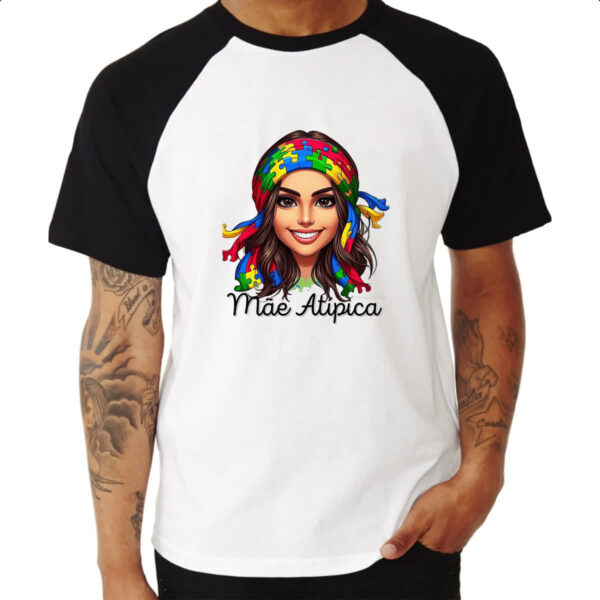 Camiseta Raglan Mae Atipica Autismo - Imagem 3