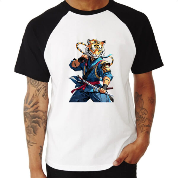 Camiseta Raglan Tigre Ninja - Imagem 3