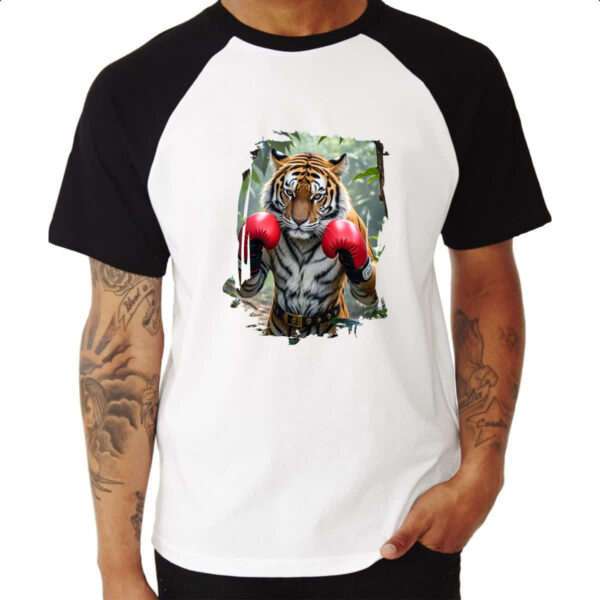 Camiseta Raglan Tigre pugilista - Imagem 3