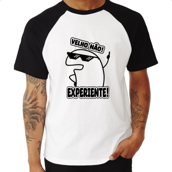 Camiseta Raglan Velho nao experiente flork - Imagem 3