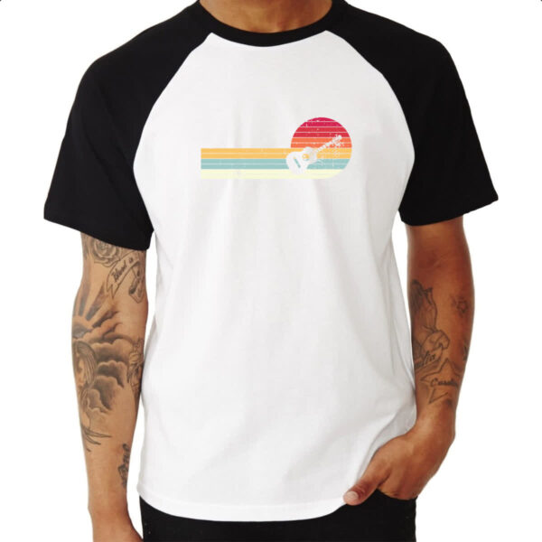 Camiseta Raglan Violao Espiral Sunset Art - Imagem 3