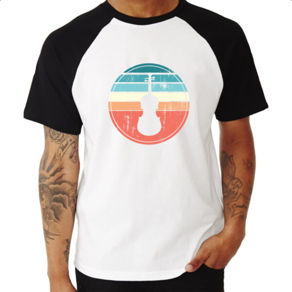 Camiseta Raglan Violino Sunset Art - Imagem 3