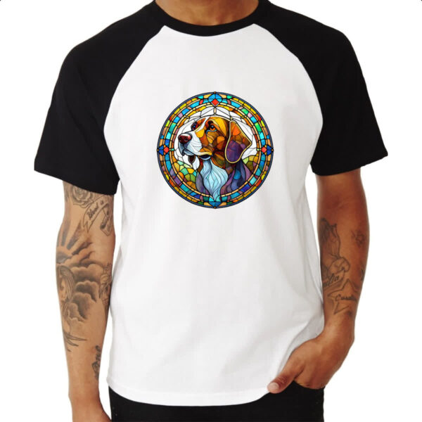 Camiseta Raglan Vitral Cachorro - Imagem 3