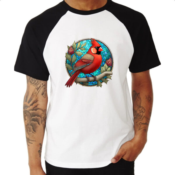 Camiseta Raglan Vitral cardeal - Imagem 3