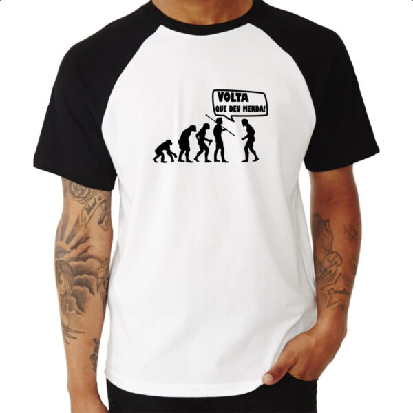 Camiseta Raglan Volta que deu merda - Imagem 3