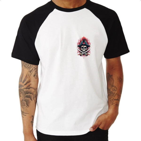 Camiseta Raglan Brasao pirata 02 - Imagem 3