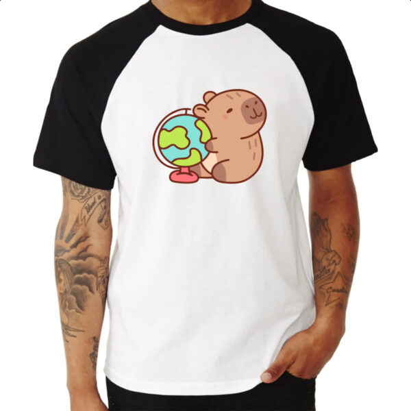 Camiseta Raglan Capivara Globo - Imagem 3