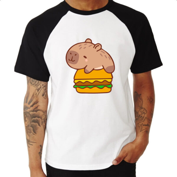 Camiseta Raglan Capivara Hamburguer - Imagem 3