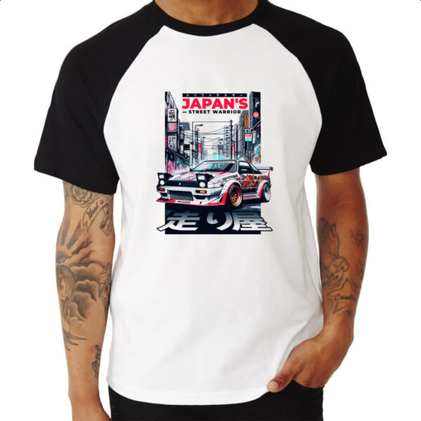 Camiseta Raglan Japan Street Warrior - Imagem 3