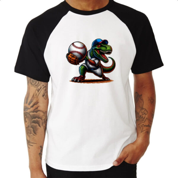Camiseta Raglan T-Rex baseball - Imagem 3