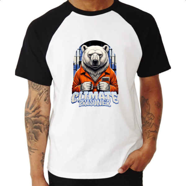 Camiseta Raglan Urso Climate Prisoner - Imagem 3