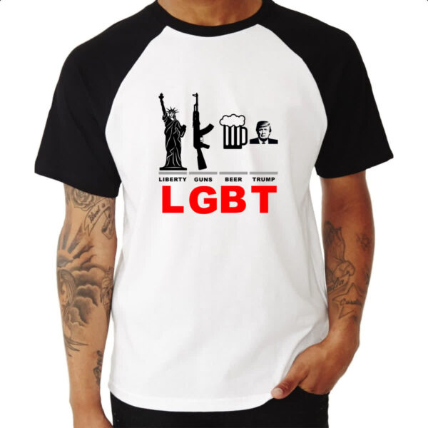 Camiseta Raglan LGBT - American Parody - Imagem 3