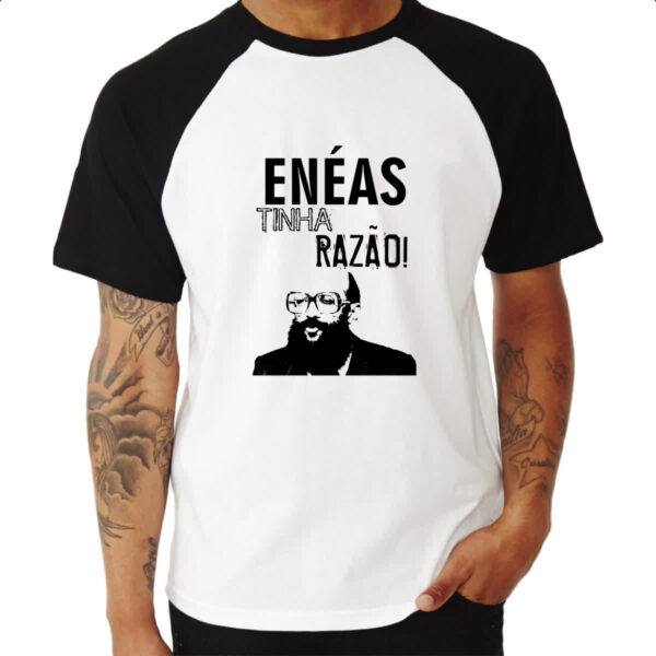 Camiseta Raglan Eneas tinha razao - Imagem 3