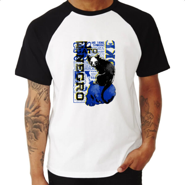 Camiseta Raglan El gato negro - Imagem 3