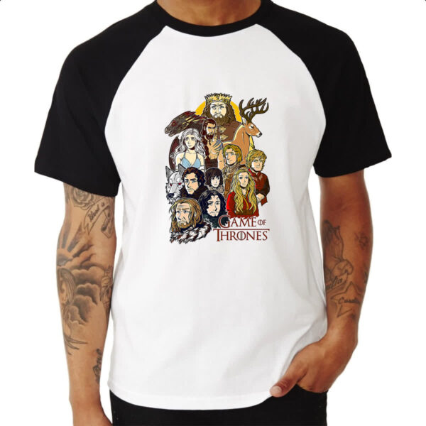 Camiseta Raglan Game of thrones - Cartoon print - Imagem 3