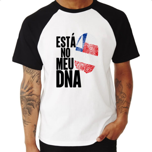 Camiseta Raglan Esta no meu DNA Bahia - Imagem 3