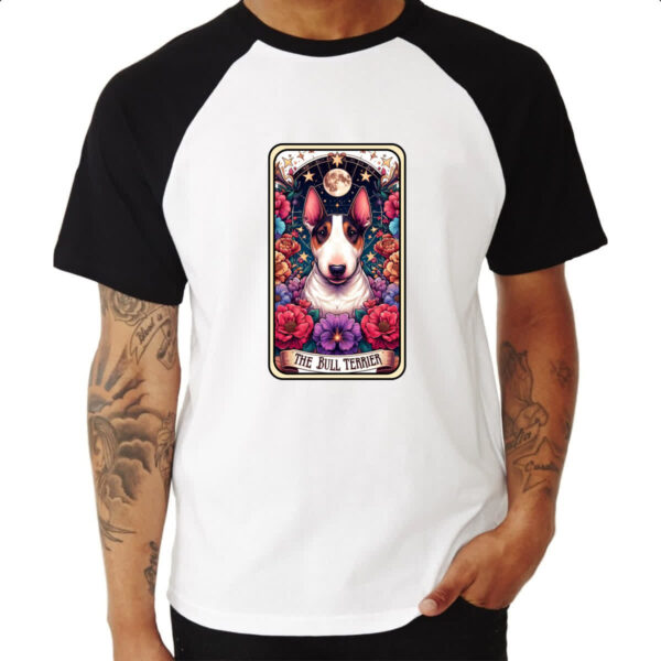 Camiseta Raglan Taro cachorro Bull Terrier - Imagem 3