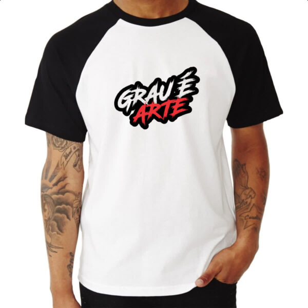 Camiseta Raglan Grau e arte - Imagem 3
