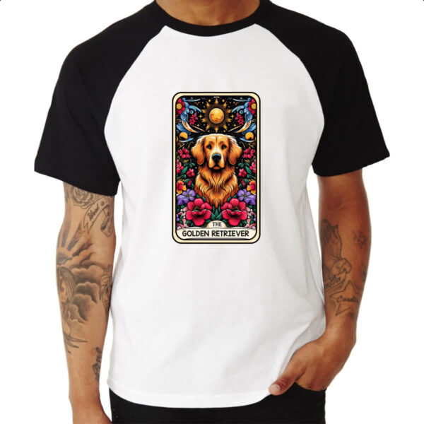 Camiseta Raglan Taro cachorro Golden Retriever - Imagem 3