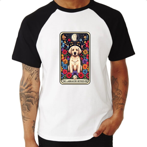 Camiseta Raglan Taro cachorro Labrador - Imagem 3
