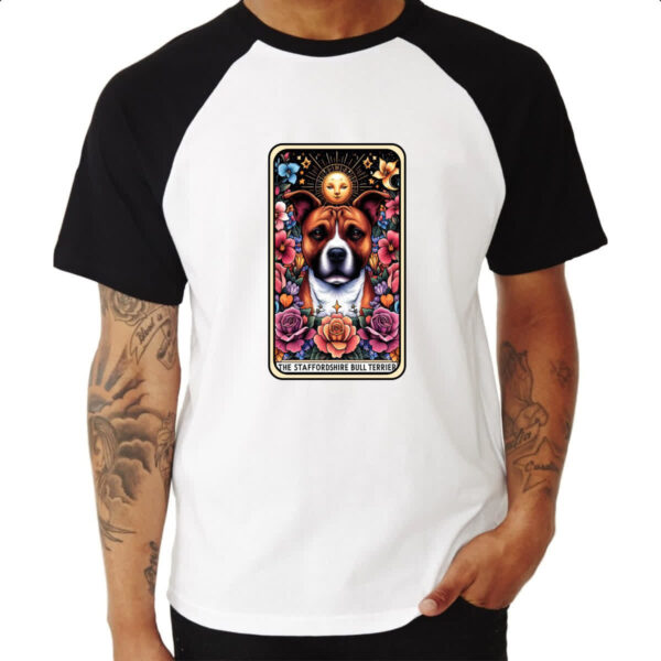 Camiseta Raglan Taro cachorro staffbull - Imagem 3