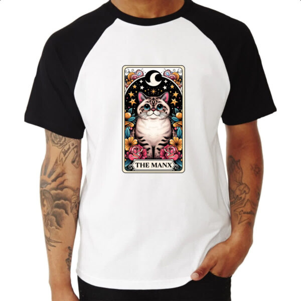 Camiseta Raglan Taro gato Manes - Imagem 3