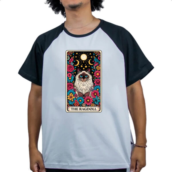 Camiseta Raglan Taro gato Ragdoll - Imagem 4
