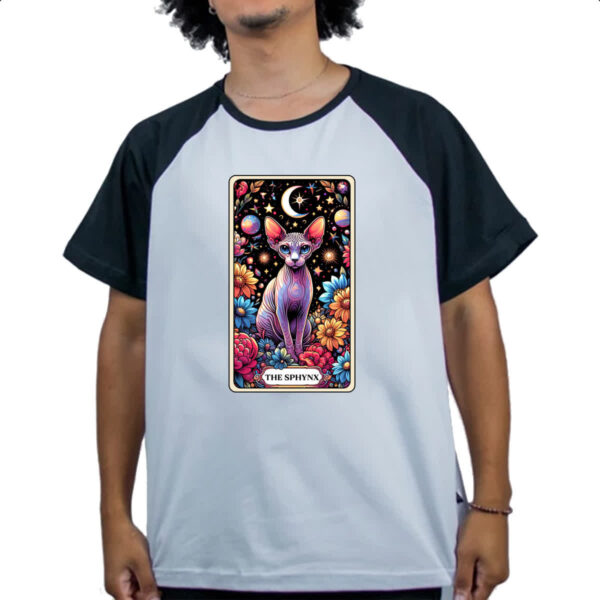 Camiseta Raglan Taro gato Sphynx - Imagem 4