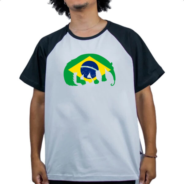 Camiseta Raglan Tamandua Bandeira Fauna Brasileira - Imagem 4