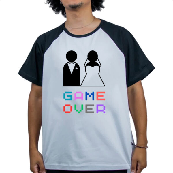 Camiseta Raglan Casamento Game Over - Imagem 4