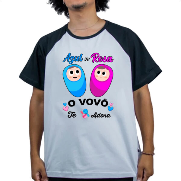 Camiseta Raglan Cha Revelacao o Vovo te adora - Imagem 4