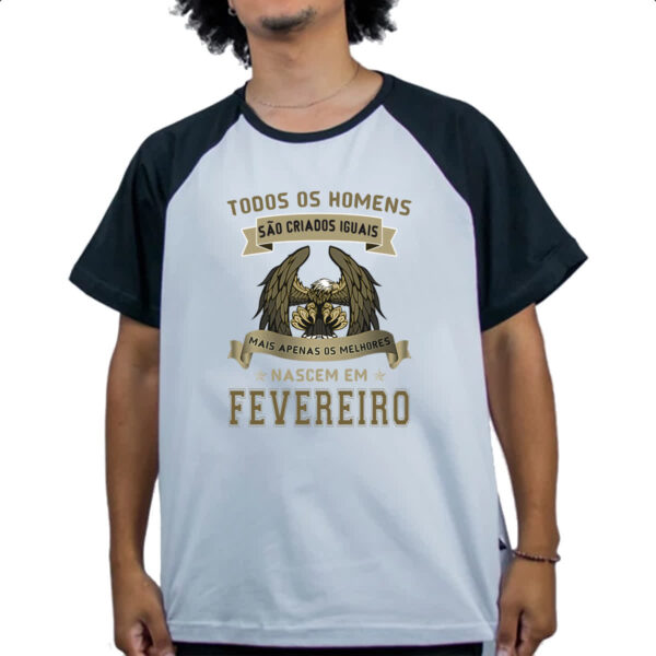 Camiseta Raglan Homem Lenda Aguia Fevereiro - Imagem 4