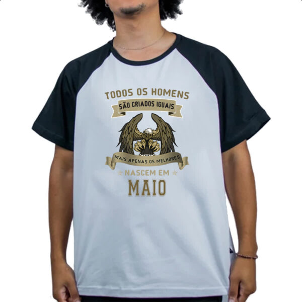Camiseta Raglan Homem Lenda Aguia Maio - Imagem 4