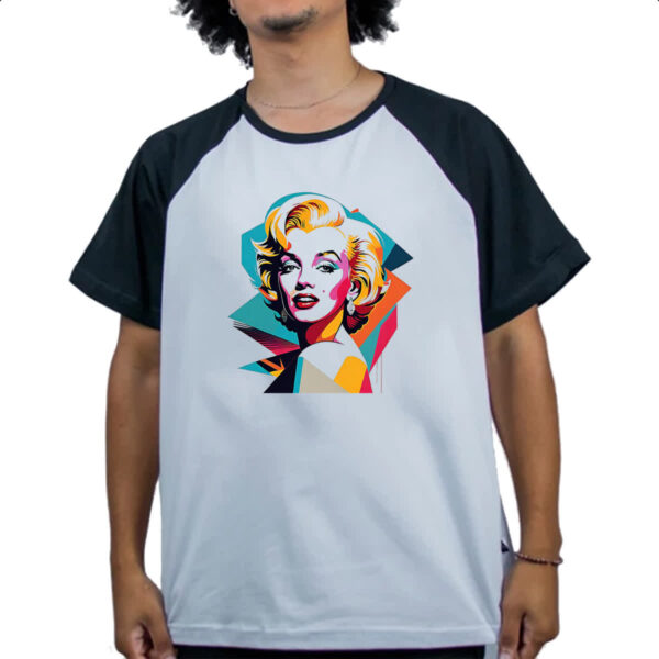 Camiseta Raglan Marilyn Monroe Portait - Imagem 4