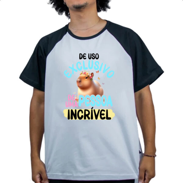 Camiseta Raglan Capivara uso exclusivo especial - Imagem 4