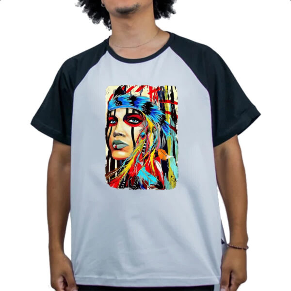Camiseta Raglan India Americada Print Color - Imagem 4
