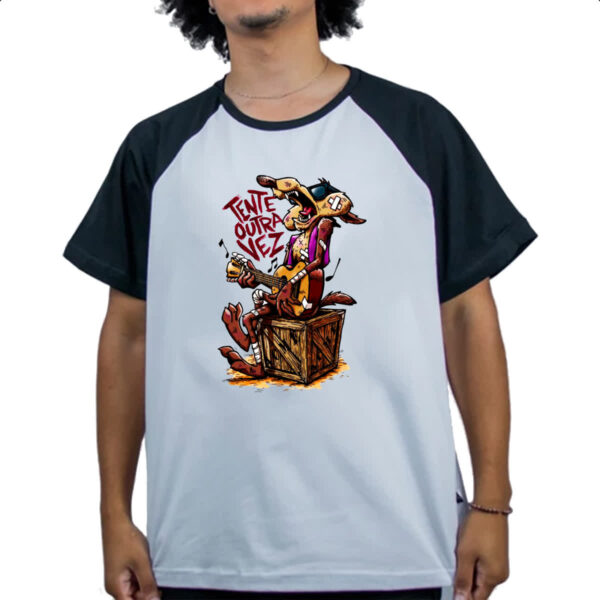 Camiseta Raglan Tente outra vez - Coyote - Imagem 4