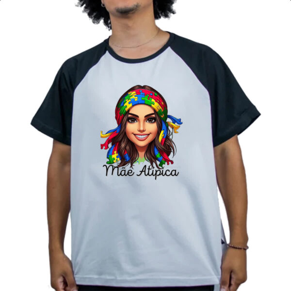 Camiseta Raglan Mae Atipica Autismo - Imagem 4