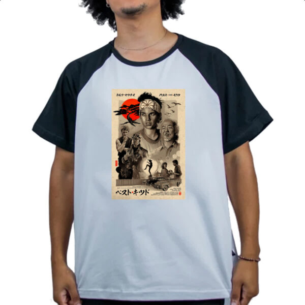 Camiseta Raglan The Karate Kid Poster Japao - Imagem 4