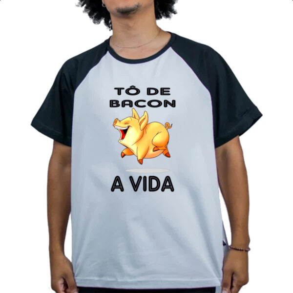 Camiseta Raglan To de bacon a vida - Imagem 4
