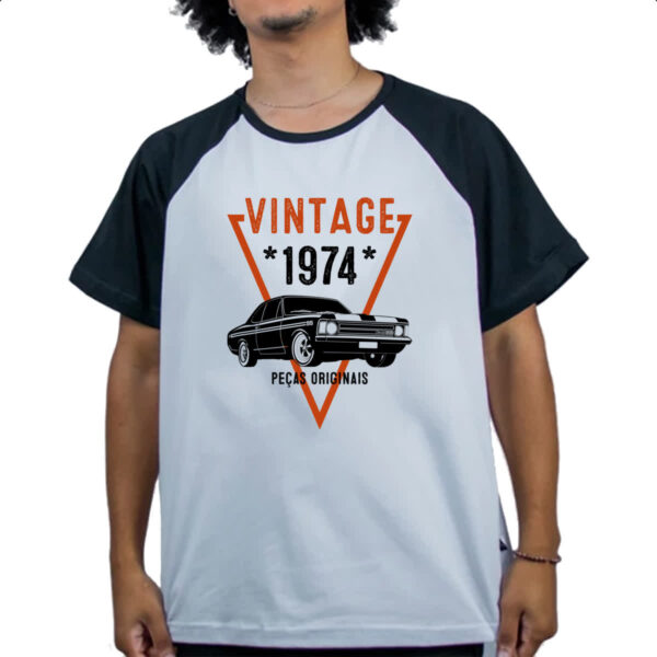 Camiseta Raglan Vintage Pecas Originais 1974 - Imagem 4