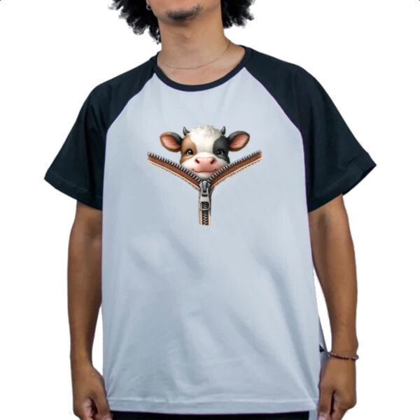 Camiseta Raglan Vaca no ziper - Imagem 4