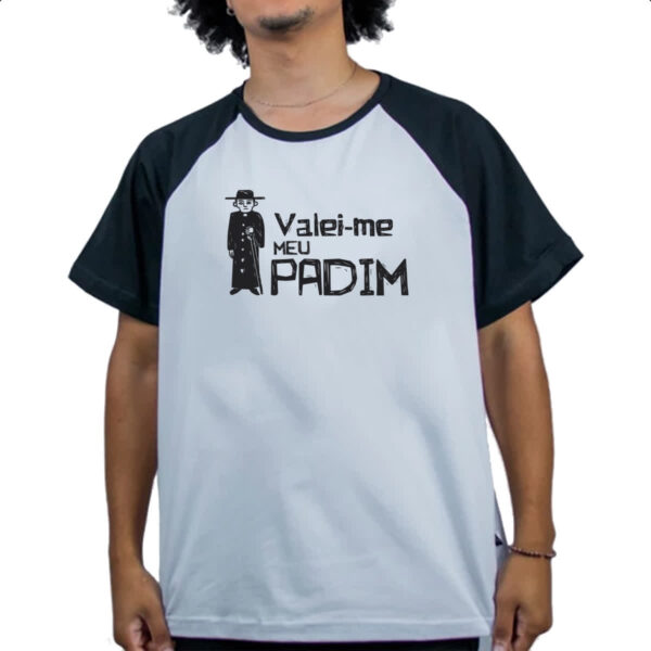 Camiseta Raglan Valei-me meu padim - Imagem 4