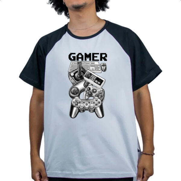Camiseta Raglan Viciado em games - Imagem 4